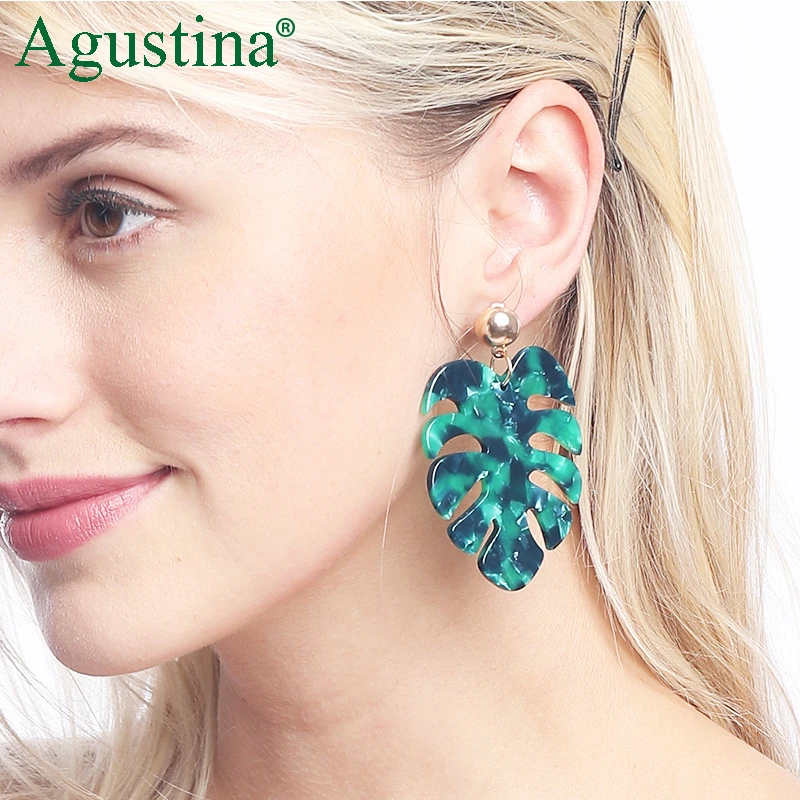 

Agustina 2020 Dangle Earrings For Women Leaf Earrings Jewelry Fashion Bohemian Drop Earrings Pendientes Plata Earring Minimalist