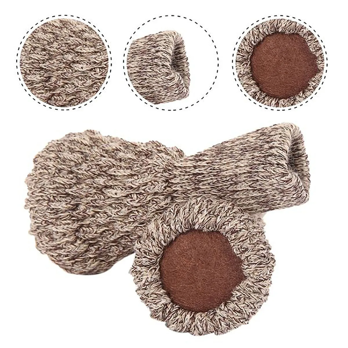 

24PCS Knitted Chair Socks Foot Cover Non-slip Table Chair Legs Furniture Foot Floor Protector Pads Moving Noise Reduction
