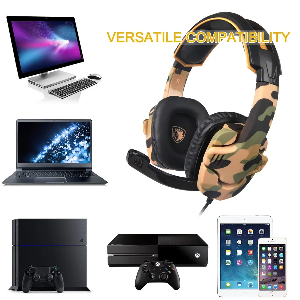 Проводные Игровые наушники SADES SA930 3 5 с микрофоном гарнитура для PS4 #2|Наушники и