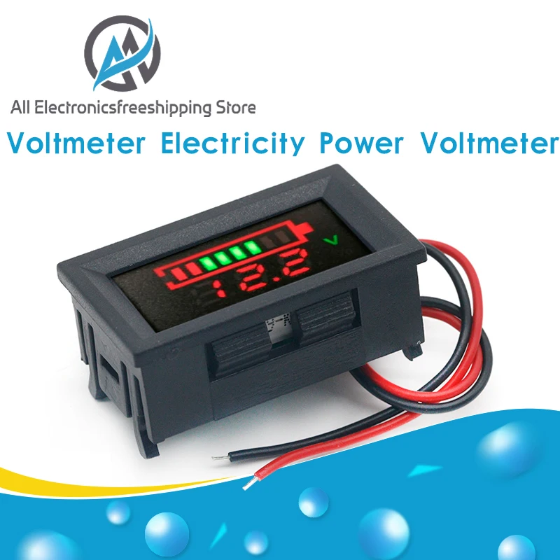 Двойной цифровой Дисплей многофункциональное транспортное средство вольтметр