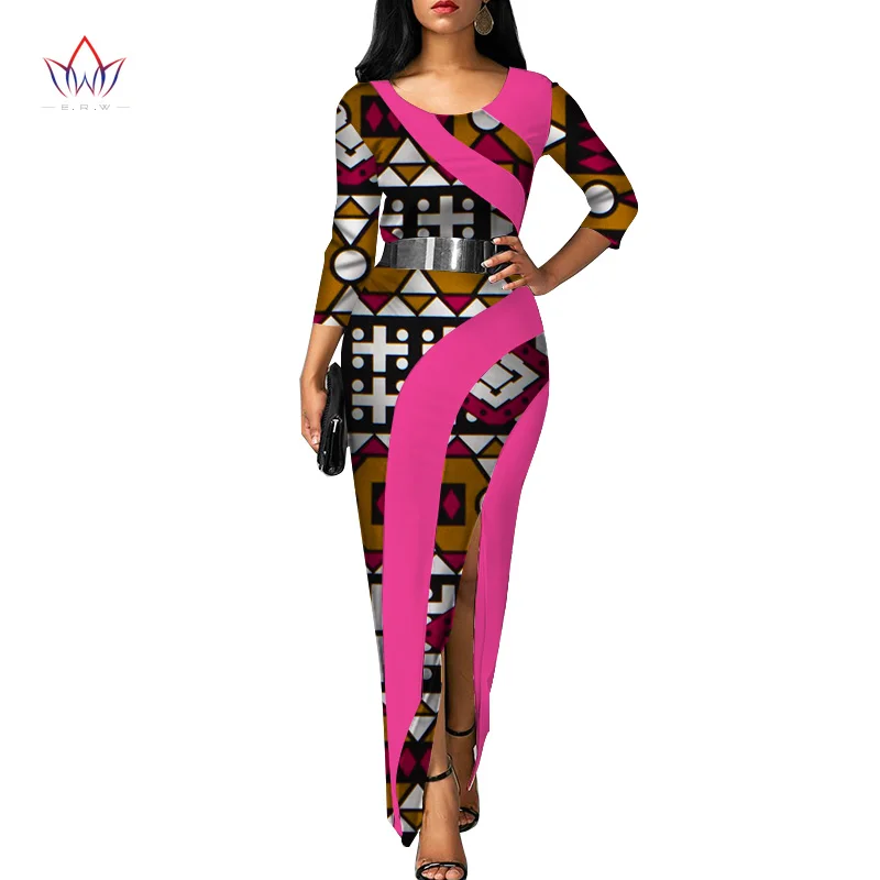 Vestidos африканские женские платья новая мода элегантная африканская одежда Дашики размера плюс сексуальные вечерние платья WY3120