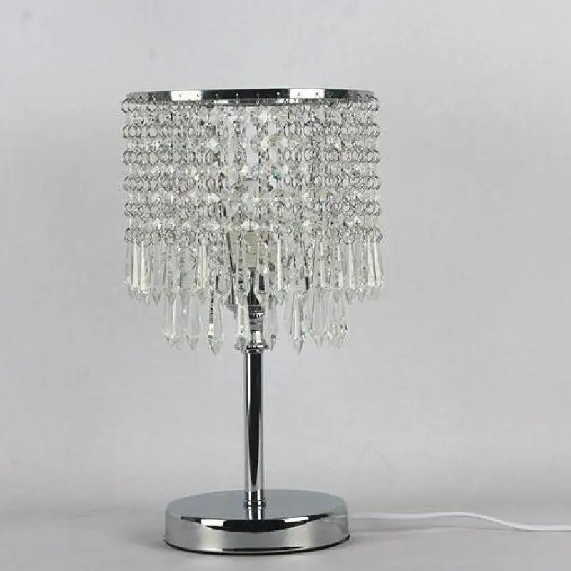 Современная простая прикроватная настольная лампа для спальни Хрустальная