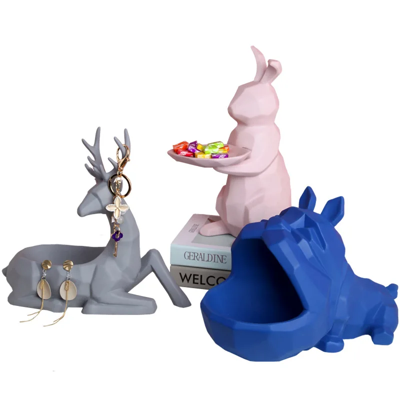 Скандинавский ящик для хранения украшений скульптура животных Керамическая