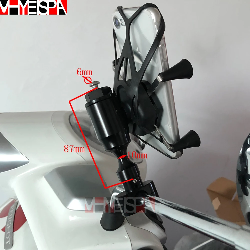 

For Yamaha MT09 MT-09 FZ-09 FZ-1N FZ-1S FZ-6N FZ800 Metal Motorcycle Rearview Mirror Cell Phone Holder navigation bracket
