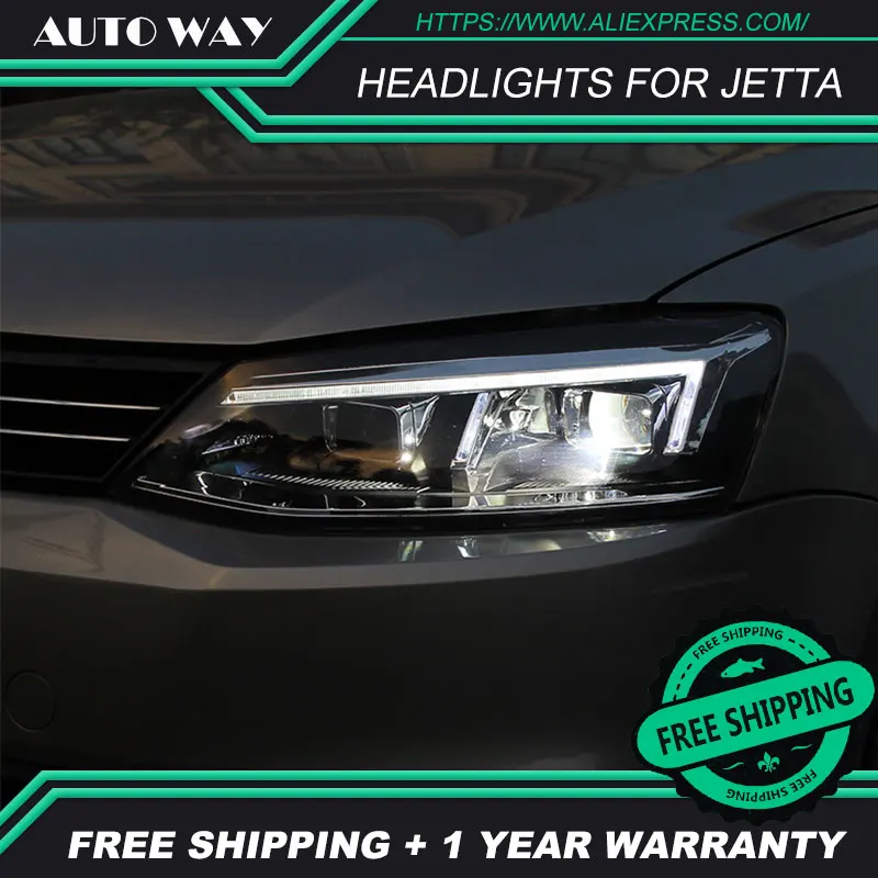 Автомобильный Стайлинг чехол для VW Jetta head светильник s Head 2012-2018 LED light bar DRL Q5 bi xenon lens