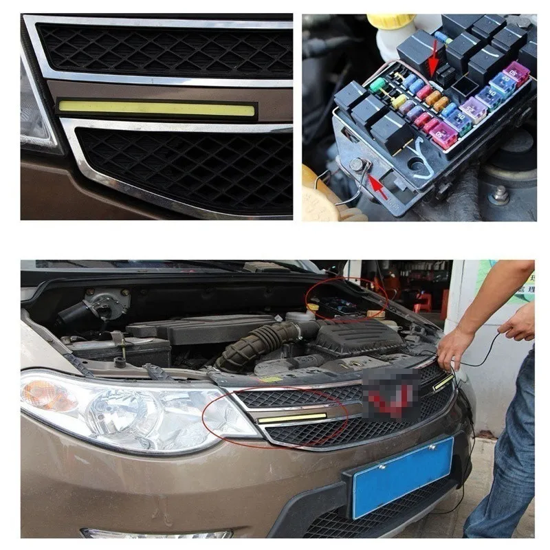 Универсальные дневные ходовые огни для салона автомобиля водонепроницаемые