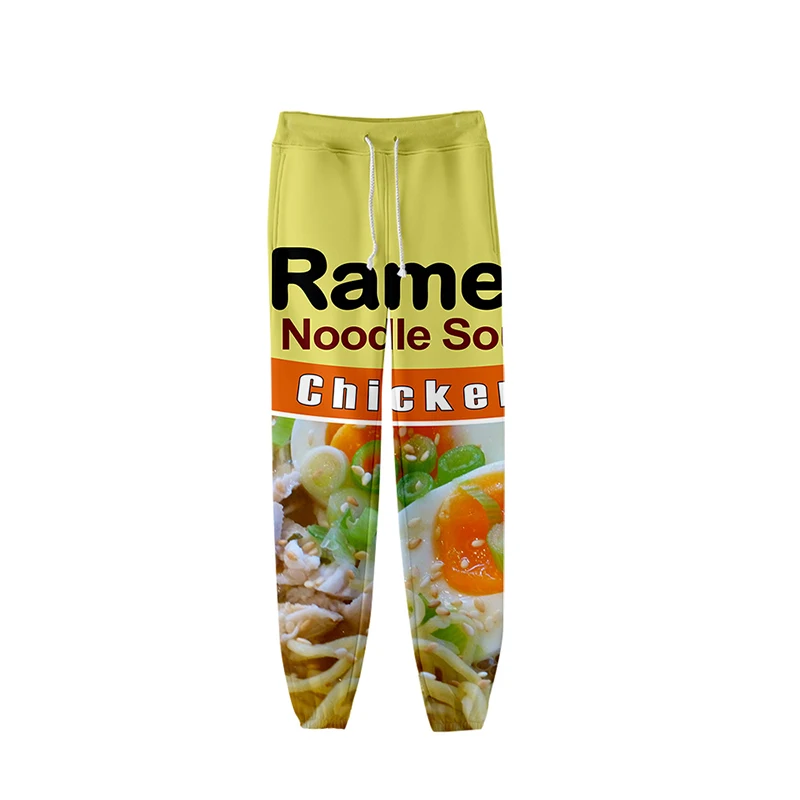 Pantalones bombachos con estampado 3d de Ramen para hombre y mujer, pantalón largo, holgado, estilo Harajuku, Unisex