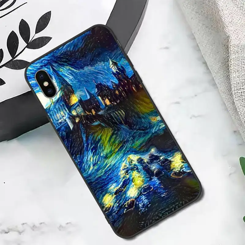 

Starry sky oil painting Vincent Van Gogh Phone Case for iPhone 11 12 pro XS MAX 8 7 6 6S Plus X 5S SE 2020 XR mini