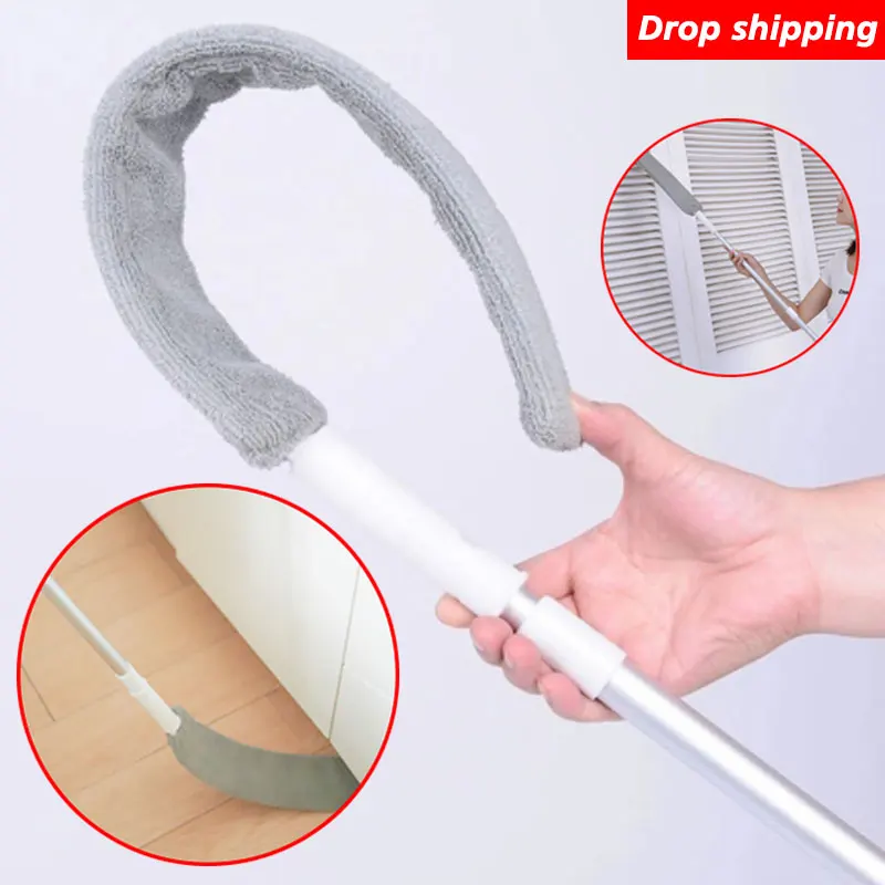 

Bedside Dust Brush Long Handle Mop Sweep Artifact Household Brush Duster For Dust Cleaner Retractable Gap Curved Dust Cleaning