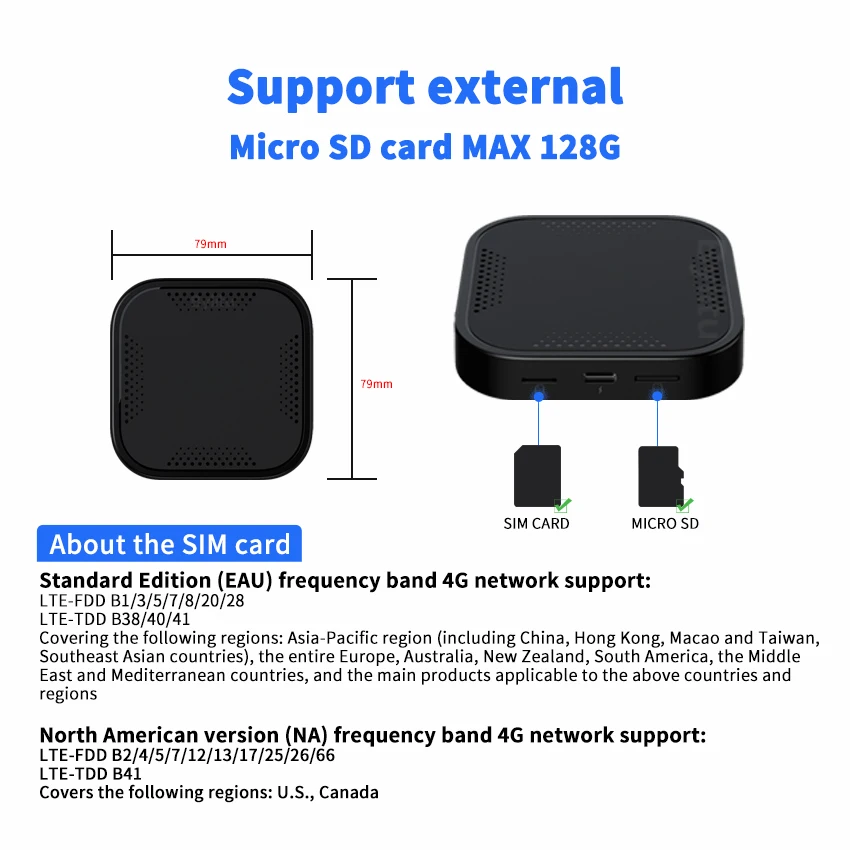 $155.48 CarPlay Android Mini Ai Box Android9 Qualcomm8-core 4G+64G Plug and Play Wired To Wireless For North American Version (NA)