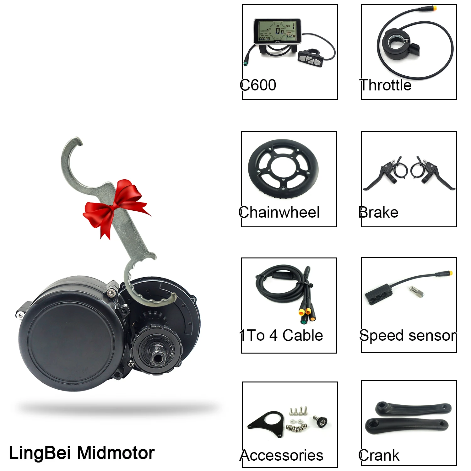 Электромотор LingBei C600 C800 с ЖК-дисплеем светодиодный светильник 36 В 250 Вт 350 | Спорт и