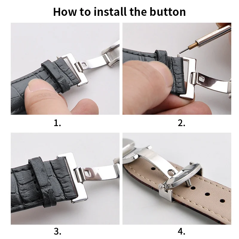 Автоматическая раскладная застежка бабочка двойной клик из нержавеющей стали