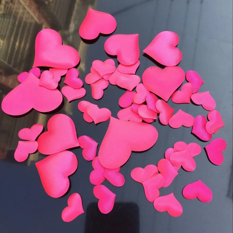 5 см красное сердце Свадебные лепестки 3D Губка Персиковое Сердце цветок