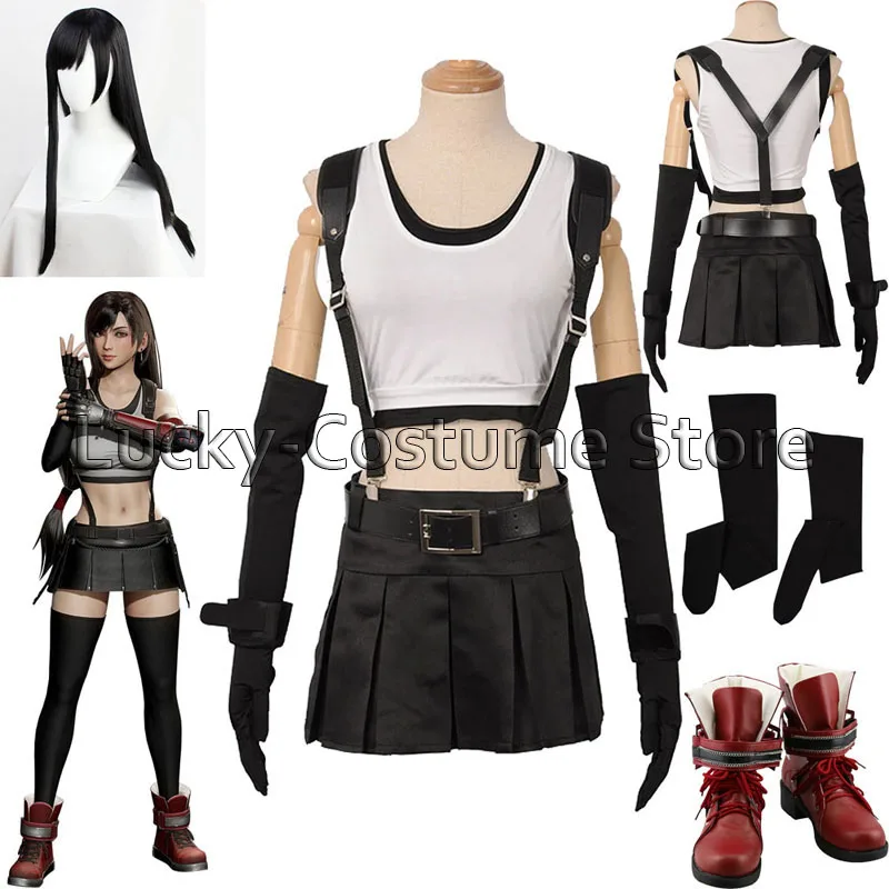 Костюм для косплея финальной фантазии VII Tifa Lockhart женская одежда девочек