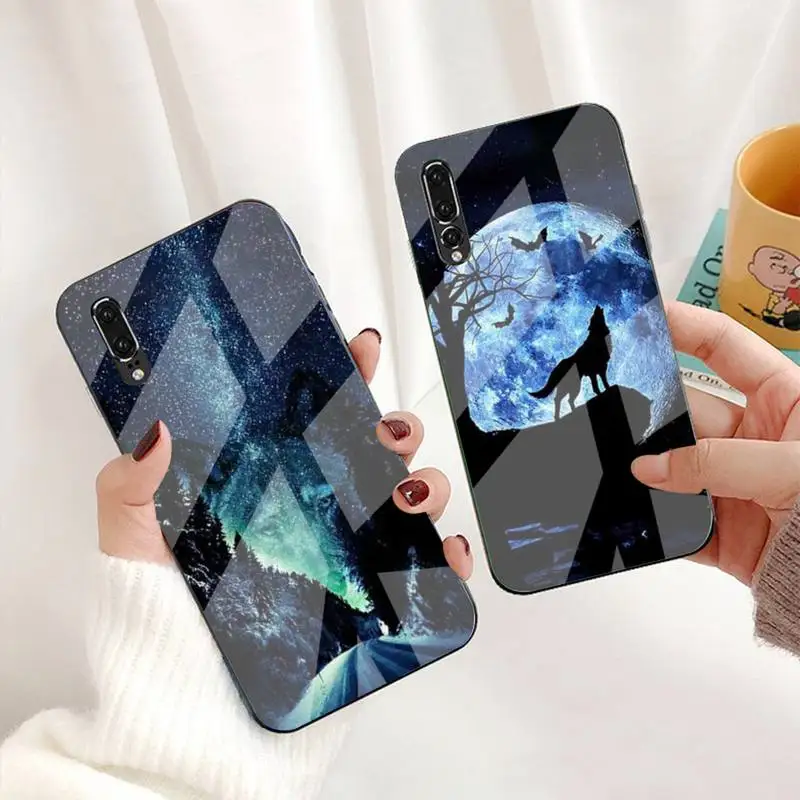 

Hungry Wolf Legend Phone Case Tempered Glass For Huawei P9 10 Plus 20 Pro Mate9 10 20 20pro Honor7A 8X 9 10 Nova3i 5
