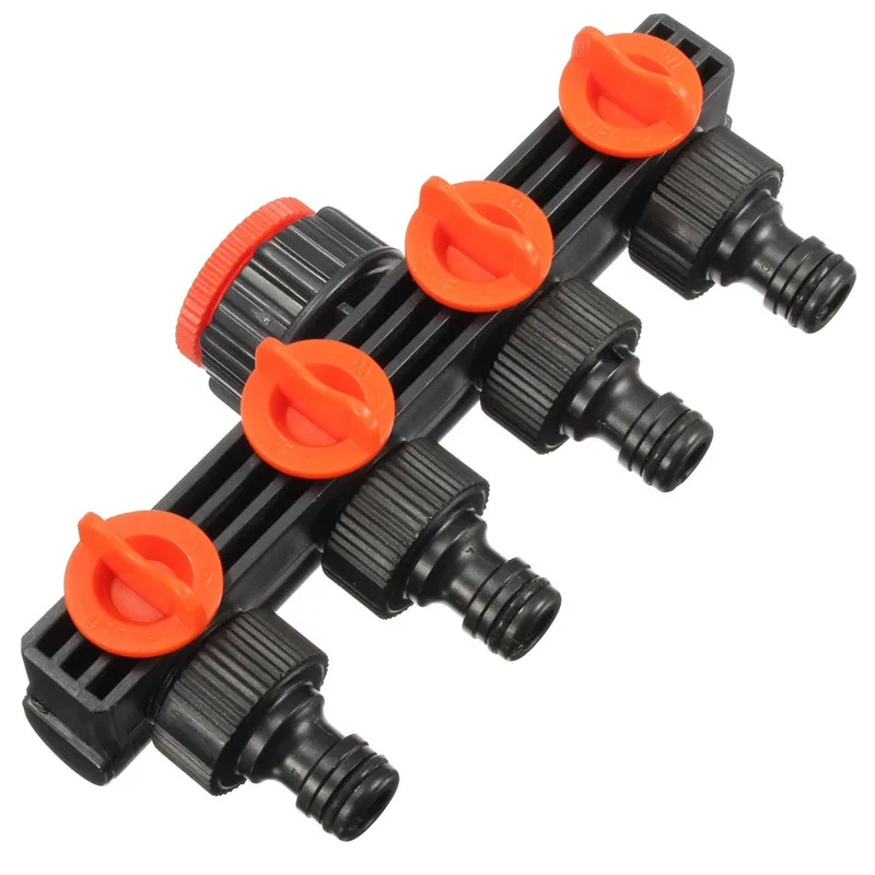 

Home Garden Hose Pipe Splitter Plastic Drip Irrigation Water Connector Agricultural 4 Way Tap Connectors