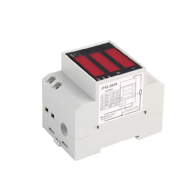 Многофункциональный цифровой измеритель Din Rail амперметр вольтметр светодиодный