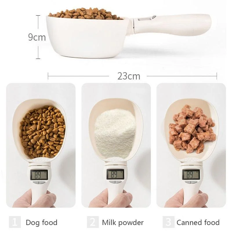 Cat Food Dog Weighing Spoon Smart Pet Measuring Pets Electronic and | Дом и сад
