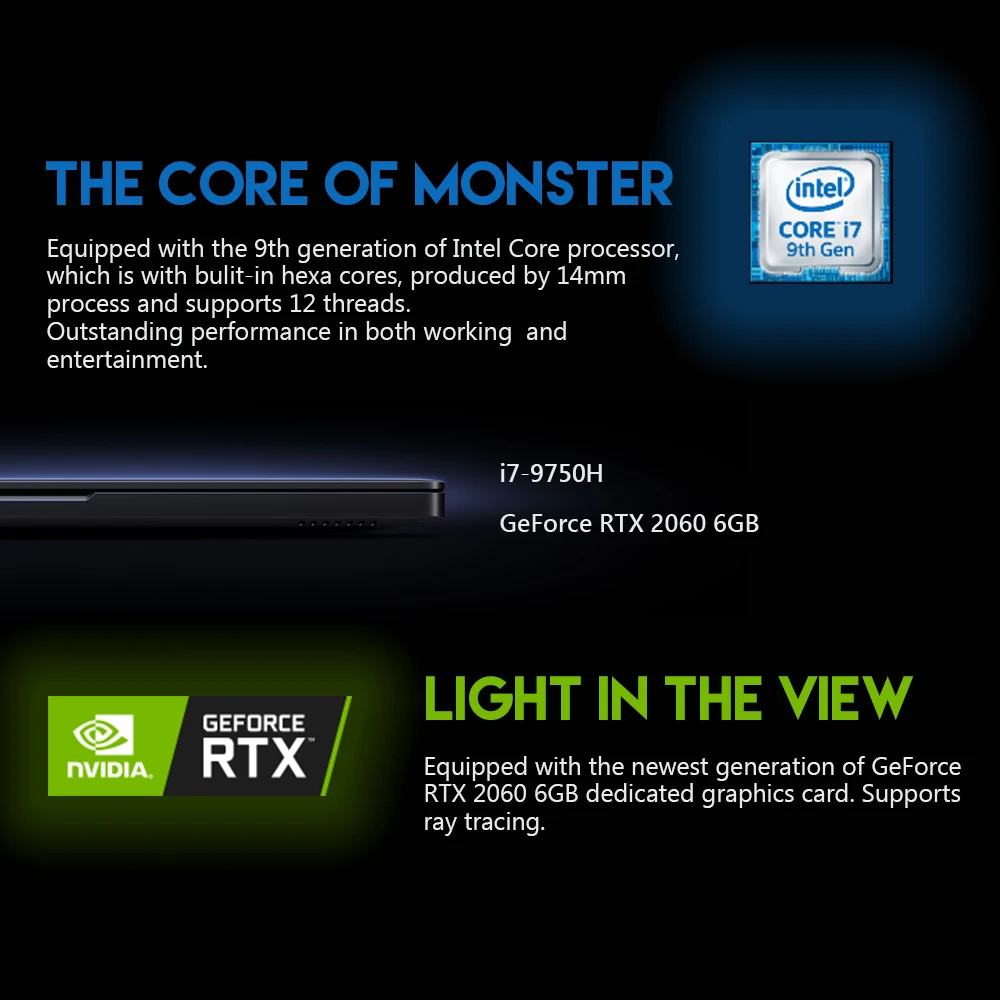 Игровой ноутбук Xiaomi 2019 Windows 10 OS Intel Core I7 9750 H шестигранный процессор 16 ГБ ОЗУ 512 SSD ROM