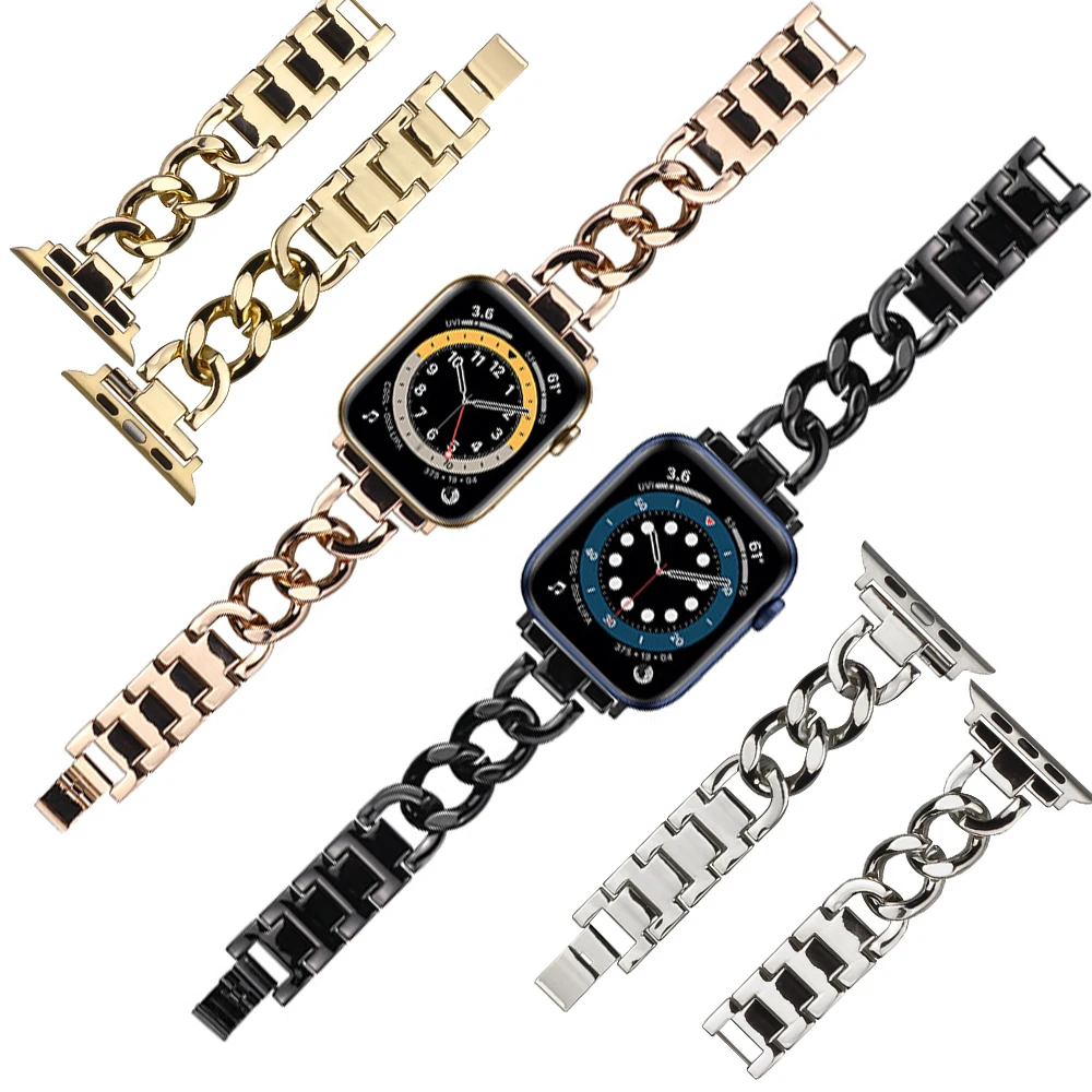 

Pulseira for Iwatch Band Stainless Steel Correa for Apple Watch Strap Series 6 5 4 Se 44mm 40mm Series 3 42mm 38mm Bracelet Belt