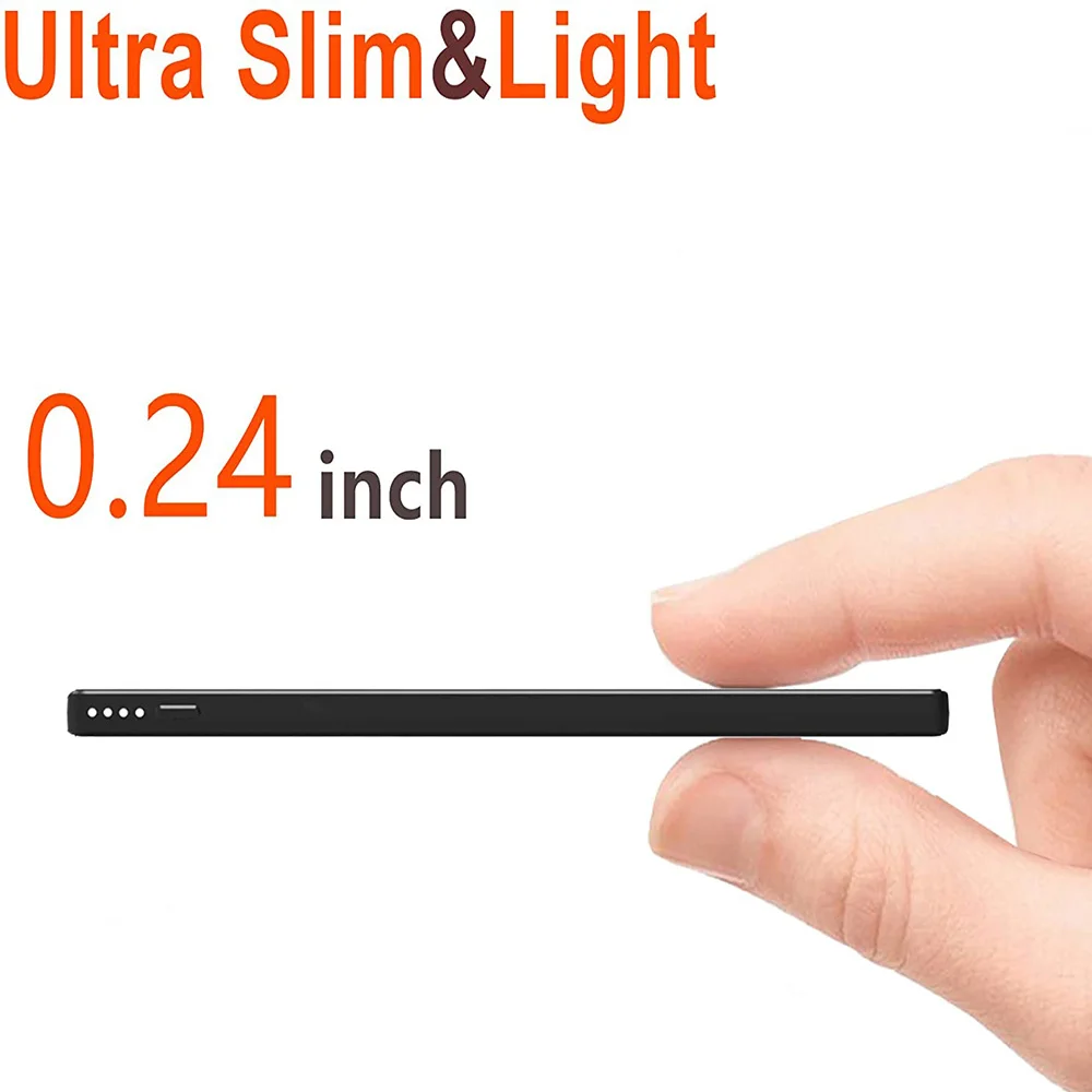 Ultra Thin Power Bank 5000mAh Thinnest Wallet Portable Fast Quick Card for iPhone Xiaomi mi | Электроника