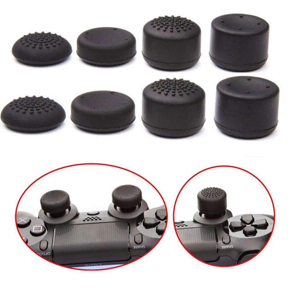 

8Pcs/Lot Black Silicone Thumbstick Joystick Cap for Sony Playstation PS4 Controller for Xbox 360/ONE/PS3 Wholesale