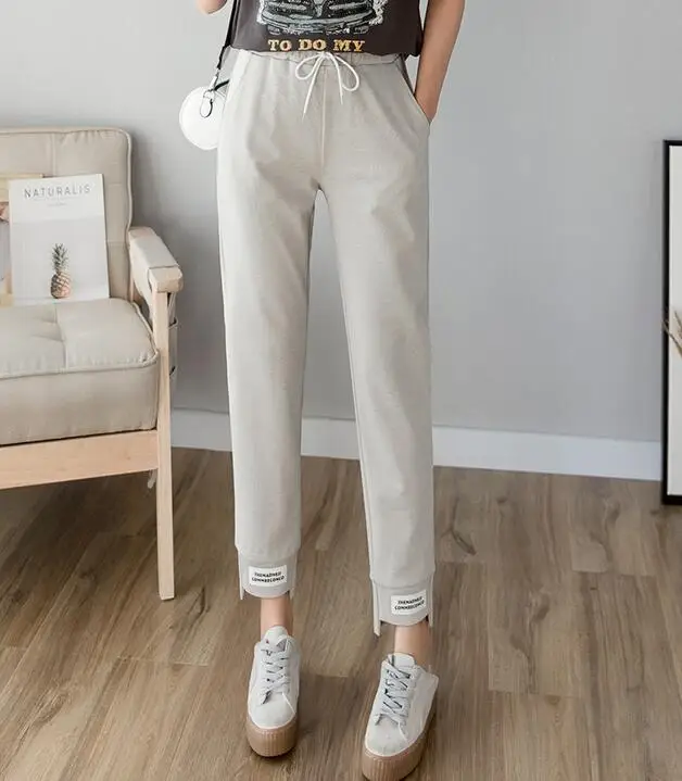 Женские брюки весна-лето 2019 женские модные одноцветные свободные классические
