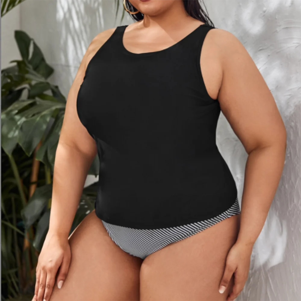 

2022 Summer New Arrival Women Tankini Sexy Two Piece Swimsuit Solid Color Swimwear Bathing Suit Beachwear