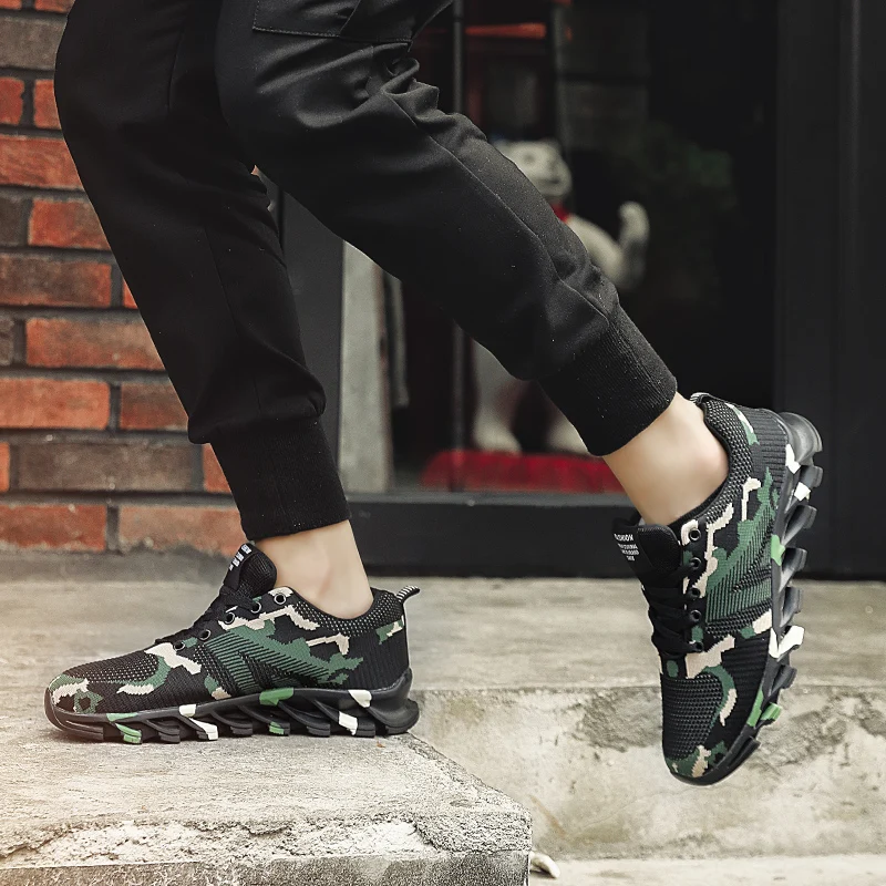 

Men Running Shoes Outdoor Jogging Trekking Sneakers Man Lace Up Athletic Shoes Male Breathe Walking Sport Shoes Mesh Shoes Blade