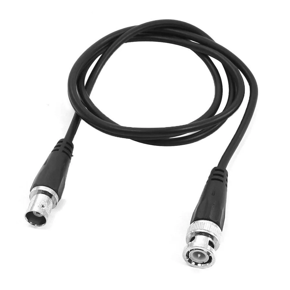 

1M BNC Male To Female Plug CCTV Extension Coaxial Line Cable 0.5m 2m 3m 5m 3.3ft Long Black Male To Male Security Monitoring