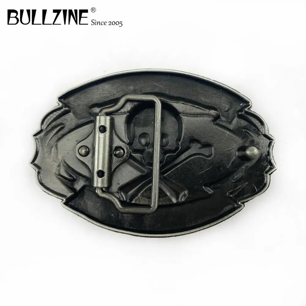 В Bullzine череп пряжки ремня с оловянной отделкой FP-03037-1 длительное хранение