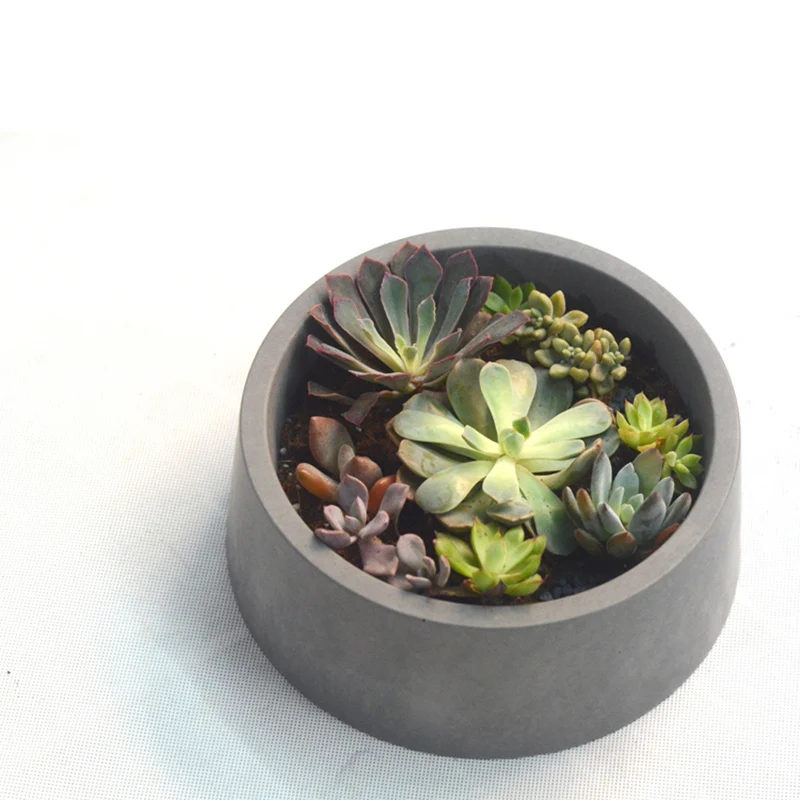 Бетонные формы цветочный горшок для суккулентных растений садовых плантаторов