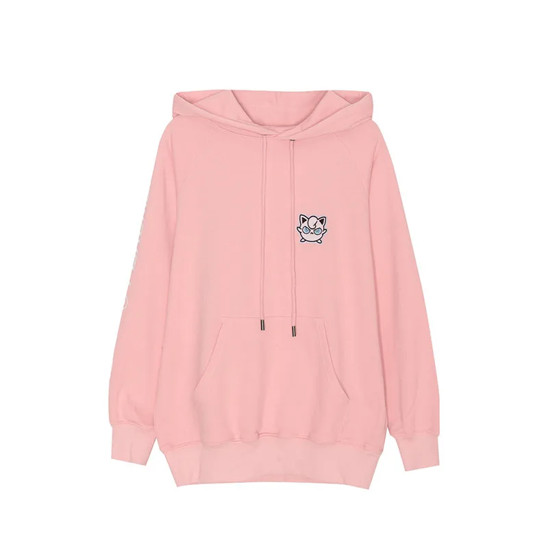 

Women Spring Autumn Pink Cartoon Embroidery Hoodies Sweatshirt Ladies Fashion Plus Size Pullovers Female Brand Casual Tops ZM285