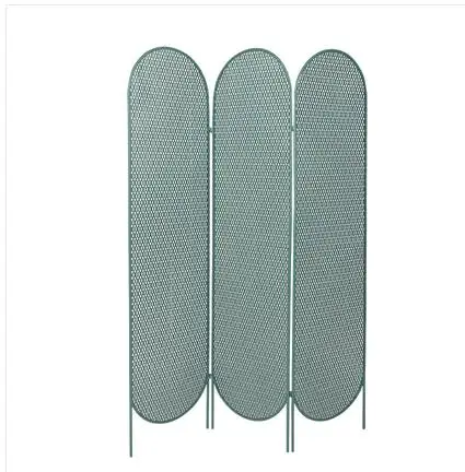 

European style simple living room partition folding screen, golden wrought iron living room decoration entrance, metal