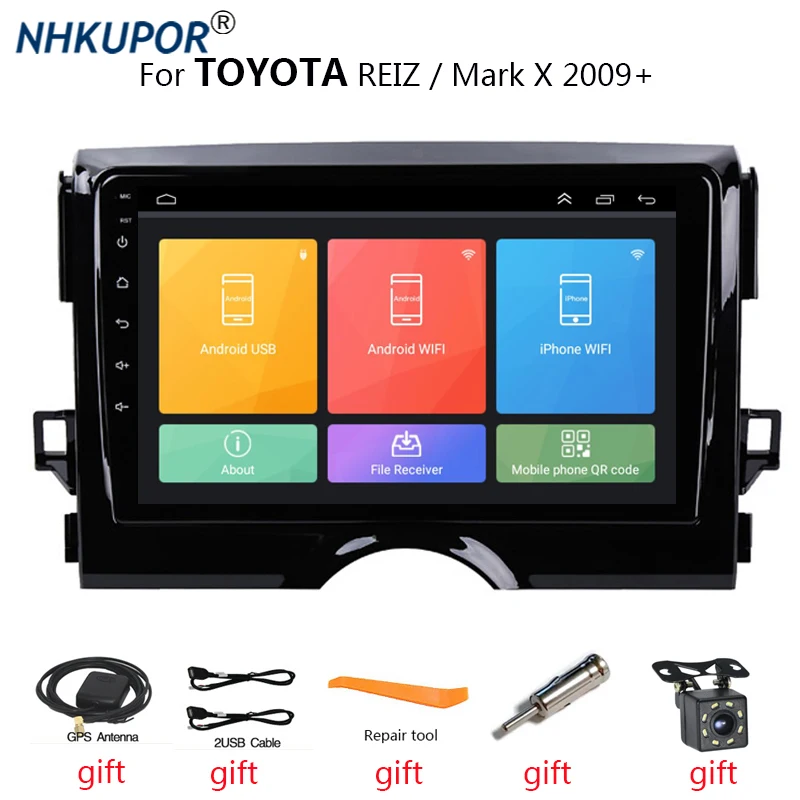 

Автомагнитола Android, автомобильный мультимедийный плеер для TOYOTA REIZ/Mark X 2009 + Carplay, 4G, 2din, GPS, навигация, Авторадио, Bluetooth, аудио