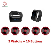 wireless table pager high quality service call button system with display receiver restaurant cafe auto 4s shop hospital 433hz