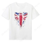 Футболка мужская с треугольным логотипом, мотоциклетная тенниска Triumph в стиле ретро, короткая рубашка из чистого хлопка, роскошная брендовая одежда для мужчин