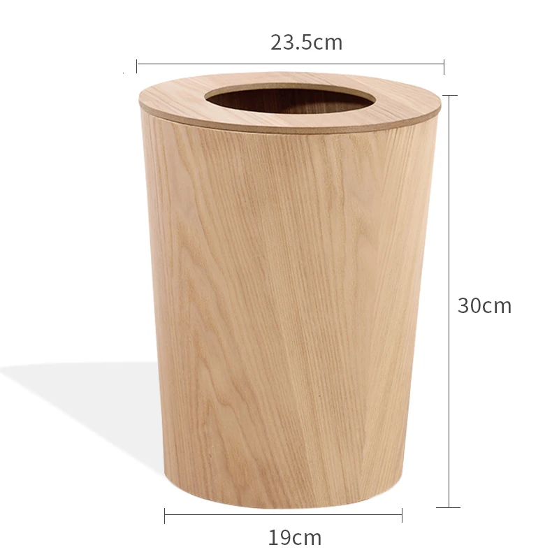 

Solid Wood Quality Flip Over Trash Northern Europe Originality Household A Living Room Bedroom Office Tuba Wooden Circular Trash