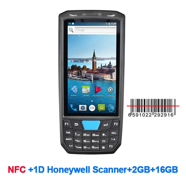 1D nfc ISSYZONEPOS портативный pos-терминал КПК Android 8,1 1D 2D Honeywell сканер штрих-кода 4G NFC считыватель штрих-кодов портативный сборщик данных - Color: 1D nfc