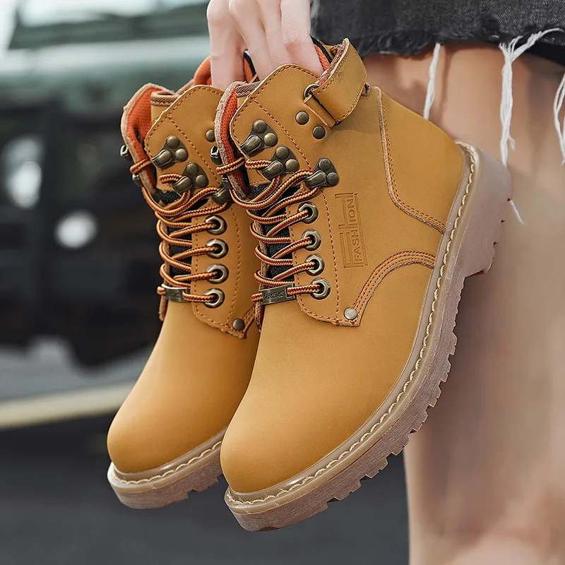 

Riding boots men's autumn and winter new rhubarb boots high-top British style big head tooling shoes men's leather boots tide
