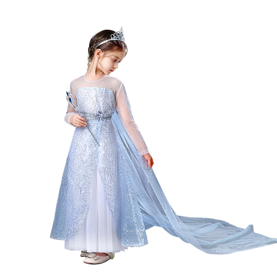 Костюм Принцессы Disney для девочек маскарадный костюм Анны Эльзы Авроры Золушка