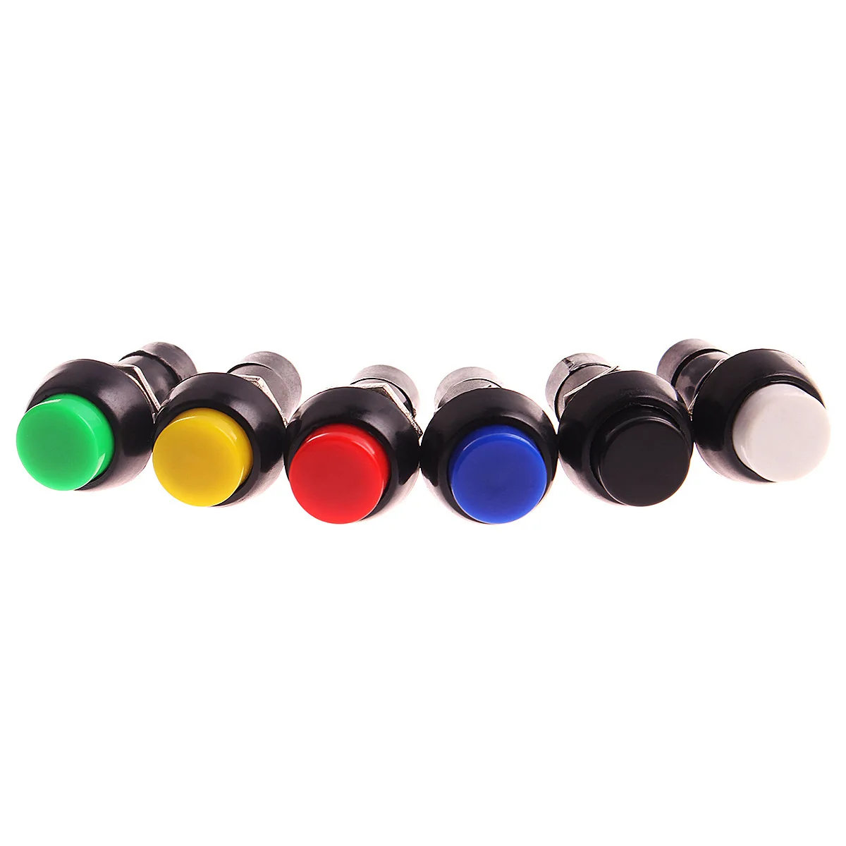 1PC PBS-11A PBS-11B 12mm self-locking Self-Recovery Plastic Push Button Switch momentary 3A 250V AC 2PIN 6Color | Обустройство дома