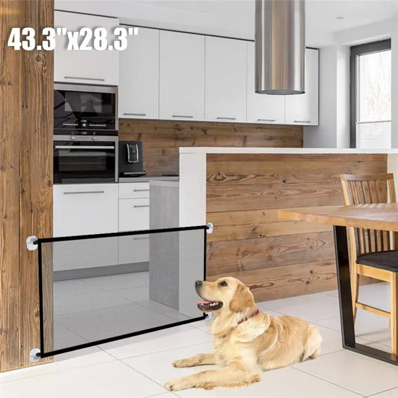 

Pet Dog Gate Ingenious Mesh Magic Pet Gate for Dogs Safe Guard and Install Pet Dog Safety Enclosure Dog Fences Dropshipping