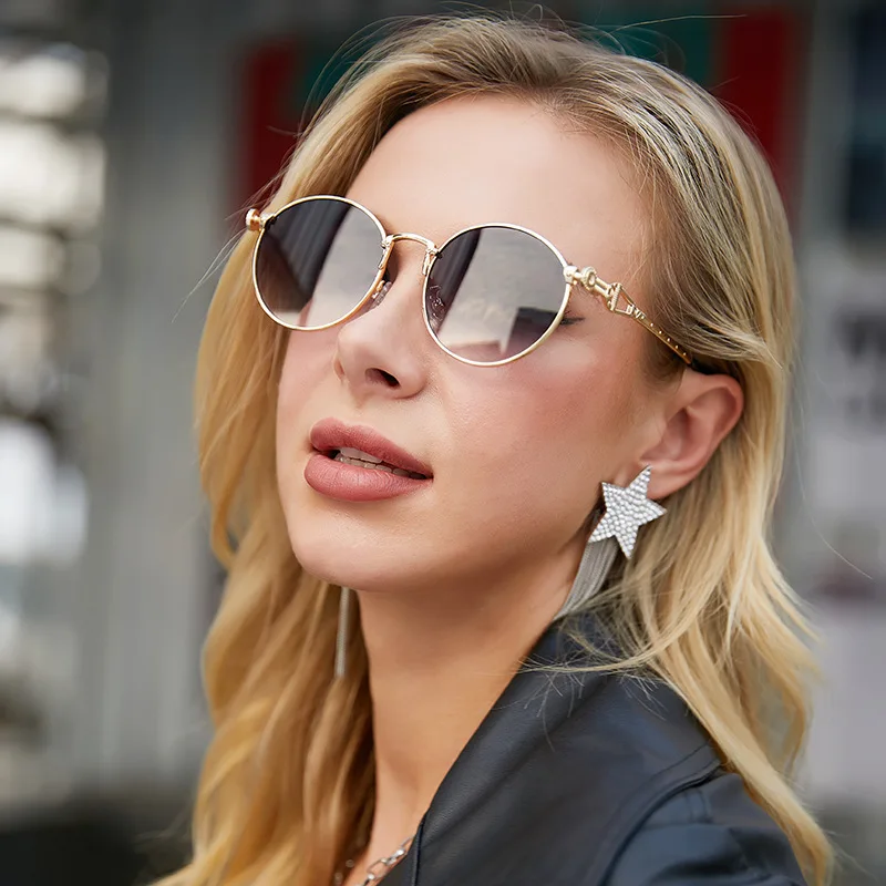 

Women's Sunglasses Fashion Personality Retro Small Round Frame Glasses Trend Punk UV Protection