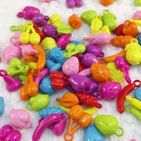 50pcs random mixed 10 20mm fruits shape colorful acrylic beads for jewelry making diy necklace bracelet accessories