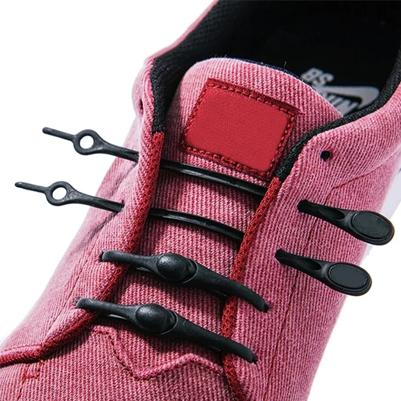 

12pcs Silicone Shoelaces Special No Tie Shoelace Round Elastic Lazy Shoe Laces For Men Women All Sneakers Fit Strap Shoe Lace