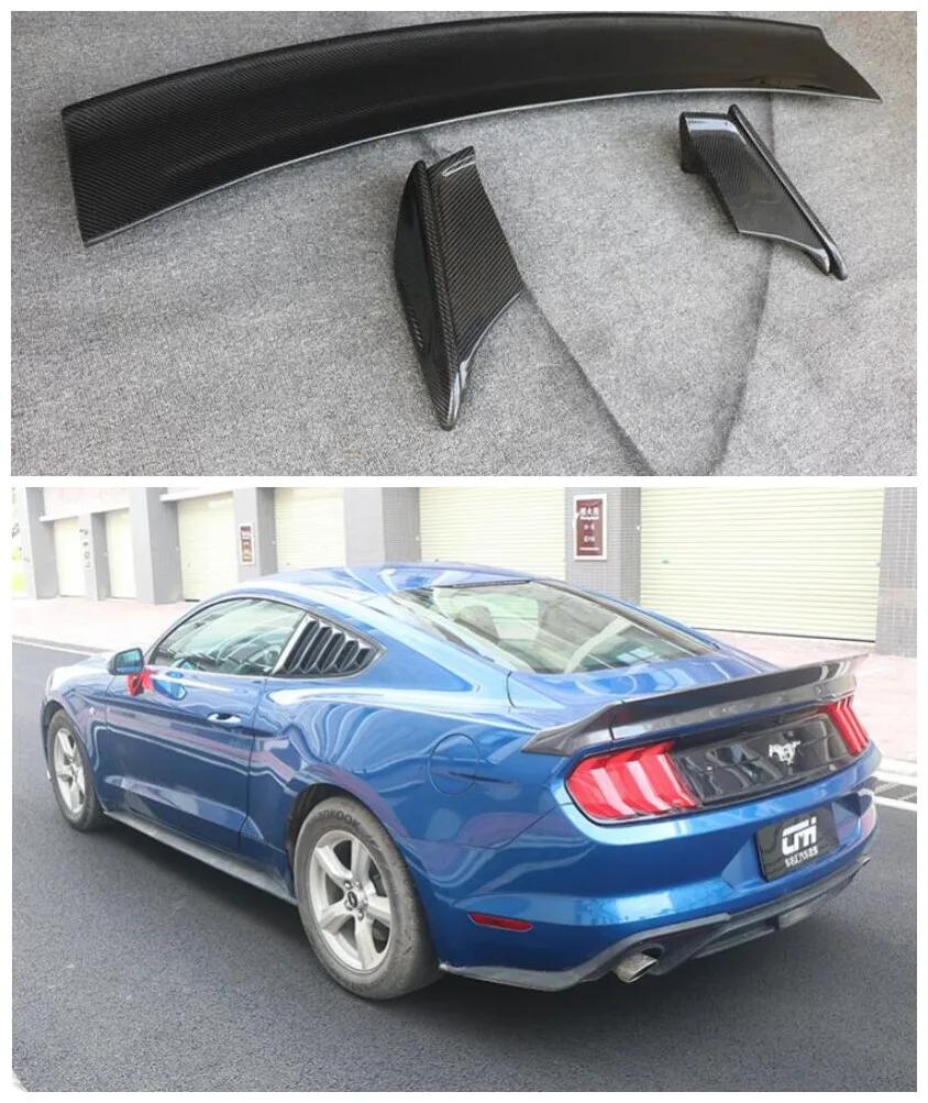 Высокое качество 3 шт./комплект углеродного волокна/ABS задний багажник спойлер