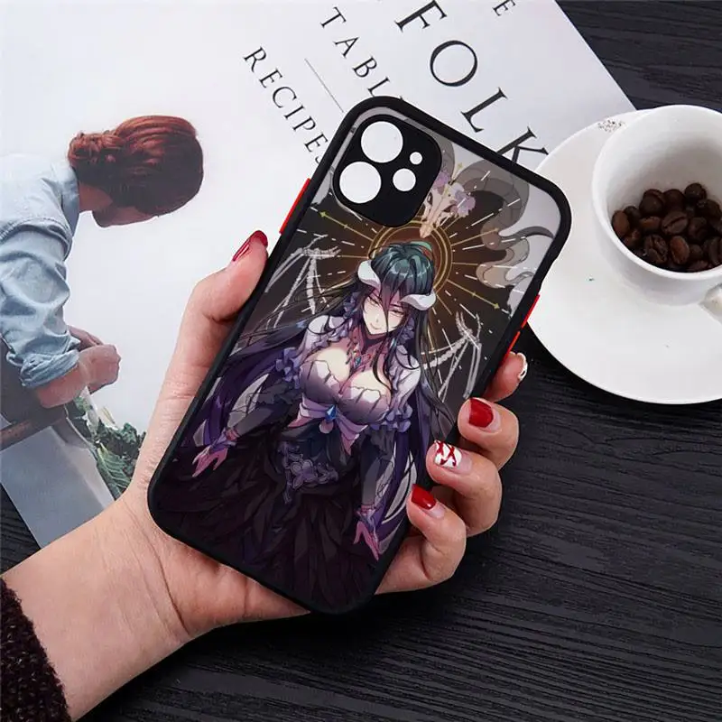 

game Overlord Ainz Ooal Gown Phone Case Transparent Matte for iPhone 7 8 11 12 s mini pro X XS XR MAX Plus cover funda