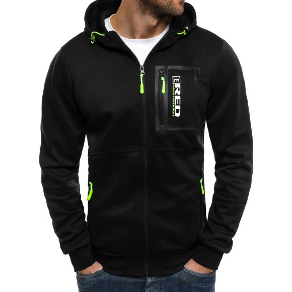 

Nice Men's Fashion Trend Casual Zip-up Cardigan Hooded Long-sleeve Hoodie