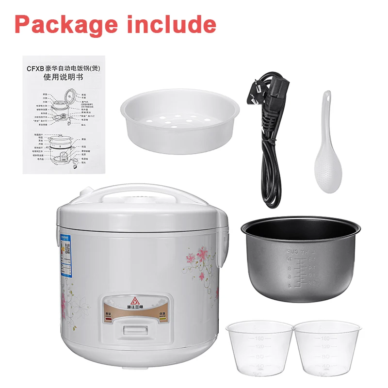 

Efficient Electric Rice Cooker 2/3/4/5L Alloy Cast Iron Heating Pressure Cooker Soup Cake Maker Multicooker Kitchen Appliances